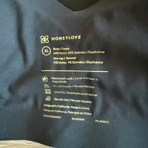 Honeylove SoftForm Bra in Black Vamp size XL Wireless Full Coverage Support - Picture 4 of 4